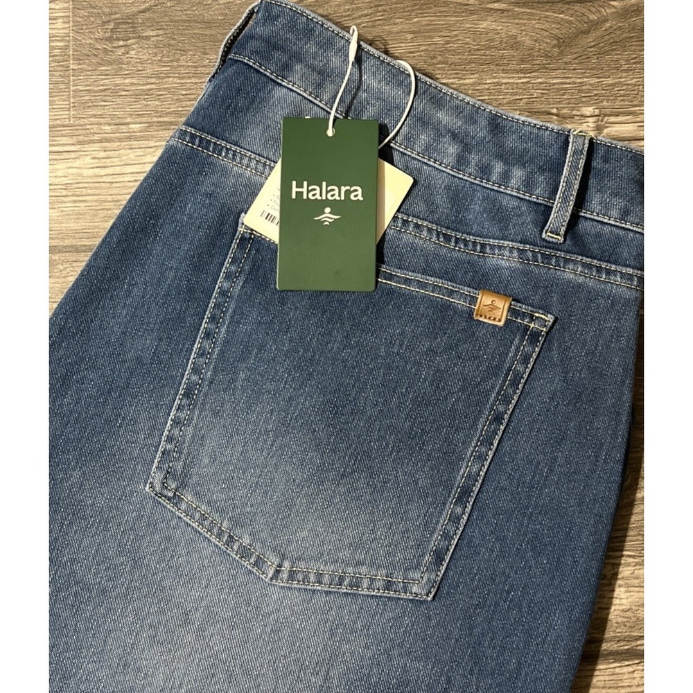 Halara NWT High Waisted Wide Leg Flex Denim Knit Jeans‎ Size XL Petite (37x28)